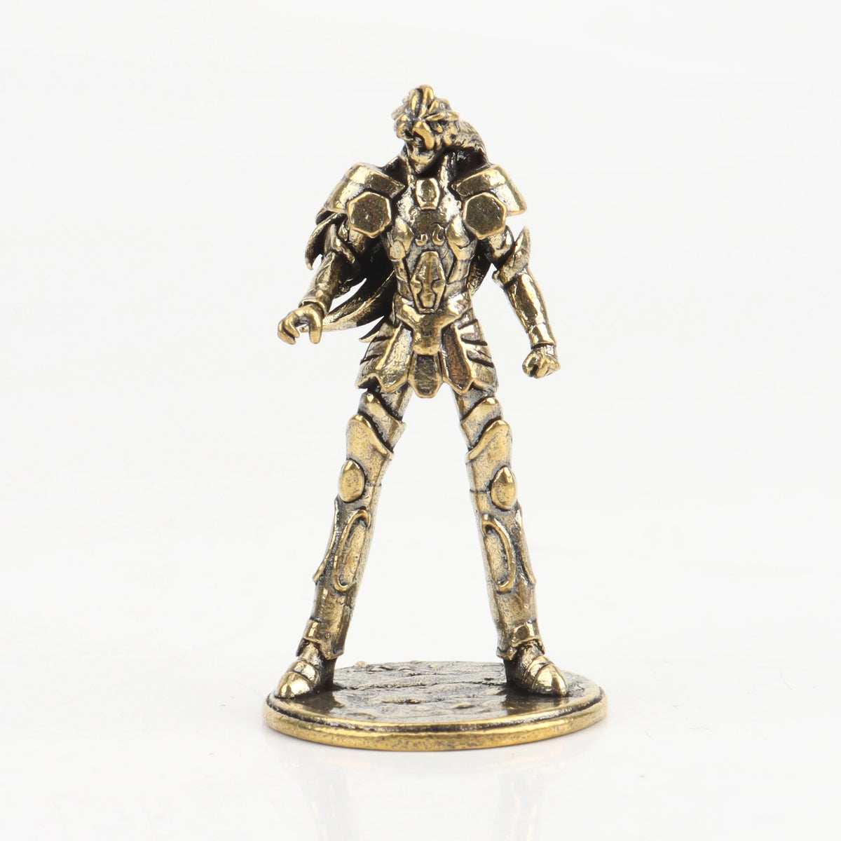 Gold Saint brass Mini Figures twelve zodiac Saint Seiya ornament cartoon model desktop decoration copper gift