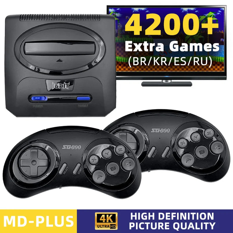 16BIT Segas-MD Video Game Console For Sega Mega Drive Genesis Dendy Console Support HD Output Retro Game Machine