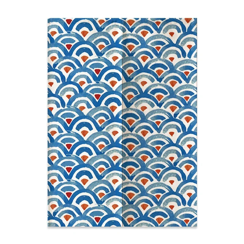 VIKAMA Japanese Linen Door Curtain Noren Half Curtain for Kitchen Bedroom Entrance Décor Customizable Mount Fuji Waves Partition
