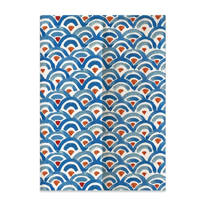 VIKAMA Japanese Linen Door Curtain Noren Half Curtain for Kitchen Bedroom Entrance Décor Customizable Mount Fuji Waves Partition