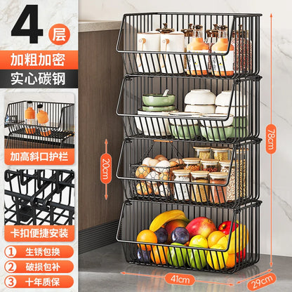 주방수납 Rolling Storage Cart Multipurpose Rustproof Modern Storage Cart Kitchen Multi-layer Trolley with Wheel Kitchen Furniture