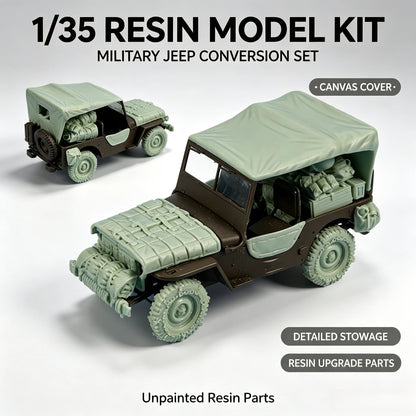 1/35 Die-casting Resin Model Assembly Kit, GK， Willis Car Debris Modification, Unpainted Model Assembly Kit