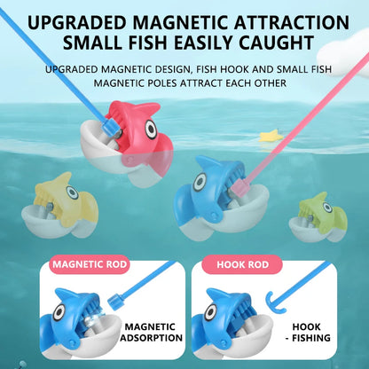 Magnetic Rotating Fishing Game Plate - Fishing Toy with Music to Develop Hand-Eye Coordination for kids Christmas Birthday Gifts