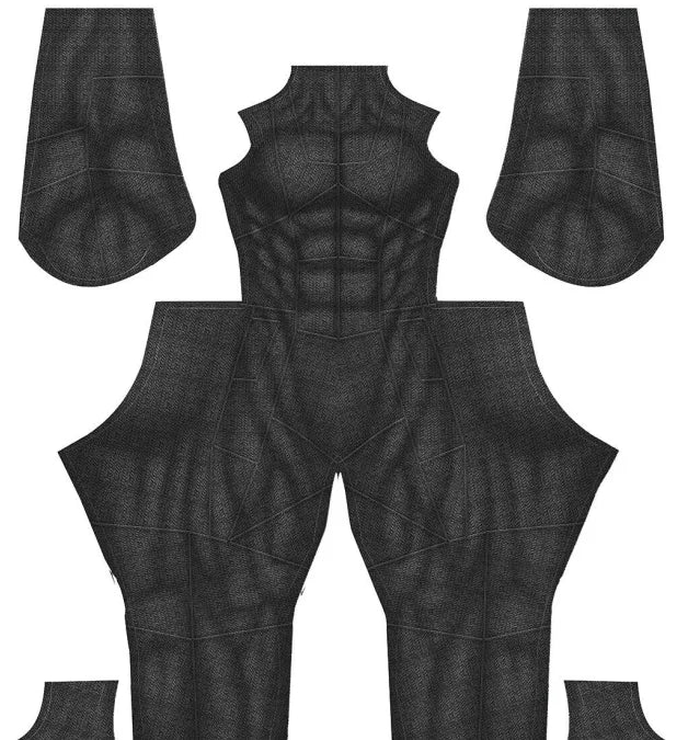 New Black Muscle Shading Cosplay Costumes 3D Print Superhero Zentai Bodysuits