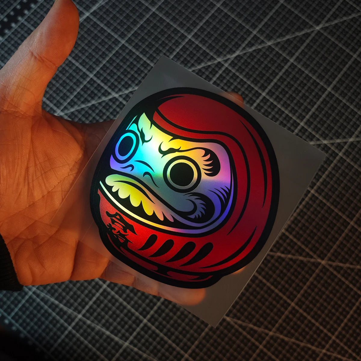 A DARUMA Doll JDM Vinyl Decal - A Car Laser Laser-Themed Sticker