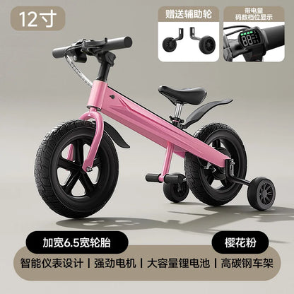 2026 Kids Electric Balance Bike Adjustable Speed Children Bicycle Ride On Training Scooter for Boys Girls New Style Pedal