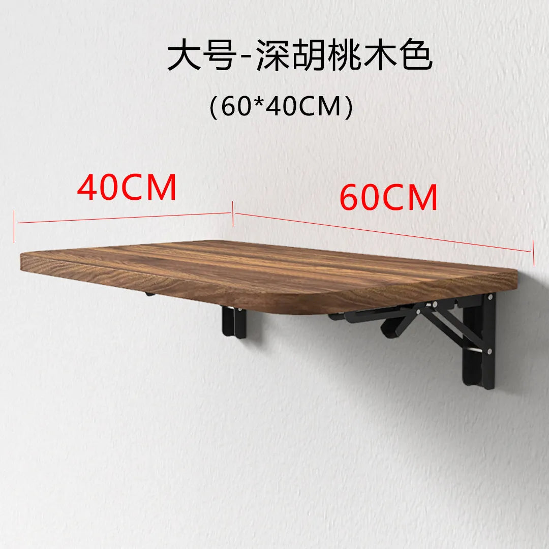 Wall Mounted Desk Folding Wooden Shelf Table for Small Apartment Space Saving Computer Desk Minimalist Wall Desk for Home Office