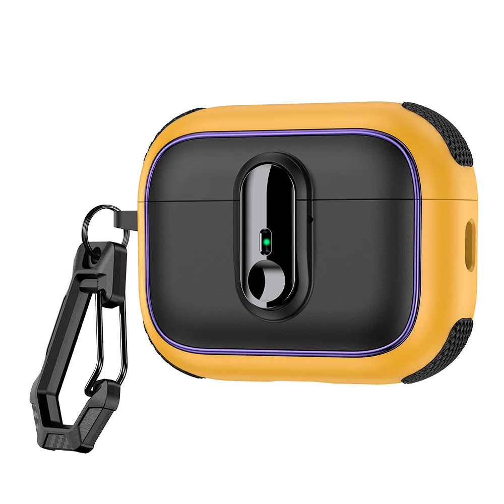 Armor Lock Earphone Cover For AirPods Pro 3 Case TPU PC Shockproof Headphone Coque For AirPods Pro 2 2nd 4th 3 1 Cases With Hook