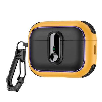 Armor Lock Earphone Cover For AirPods Pro 3 Case TPU PC Shockproof Headphone Coque For AirPods Pro 2 2nd 4th 3 1 Cases With Hook