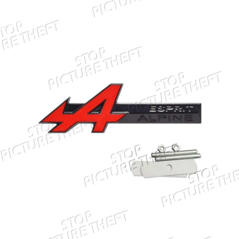 A Grille Logo 3D Metal Decal Car Body Rear Trunk Emblem Sticker For Symbioz Rafale Clio Austral Arkana Captur RS Scenic GT Sport