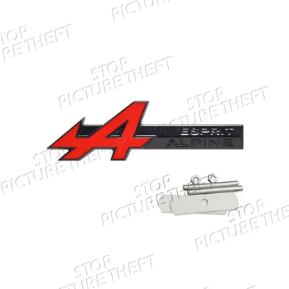 A Grille Logo 3D Metal Decal Car Body Rear Trunk Emblem Sticker For Symbioz Rafale Clio Austral Arkana Captur RS Scenic GT Sport