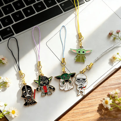 Star Wars 5pcs Phone Chain Lanyard Set - Unisex Stormtrooper Darth Vader Cute Anti-Loss Cellphone Keychain Charm Jewelry Gift