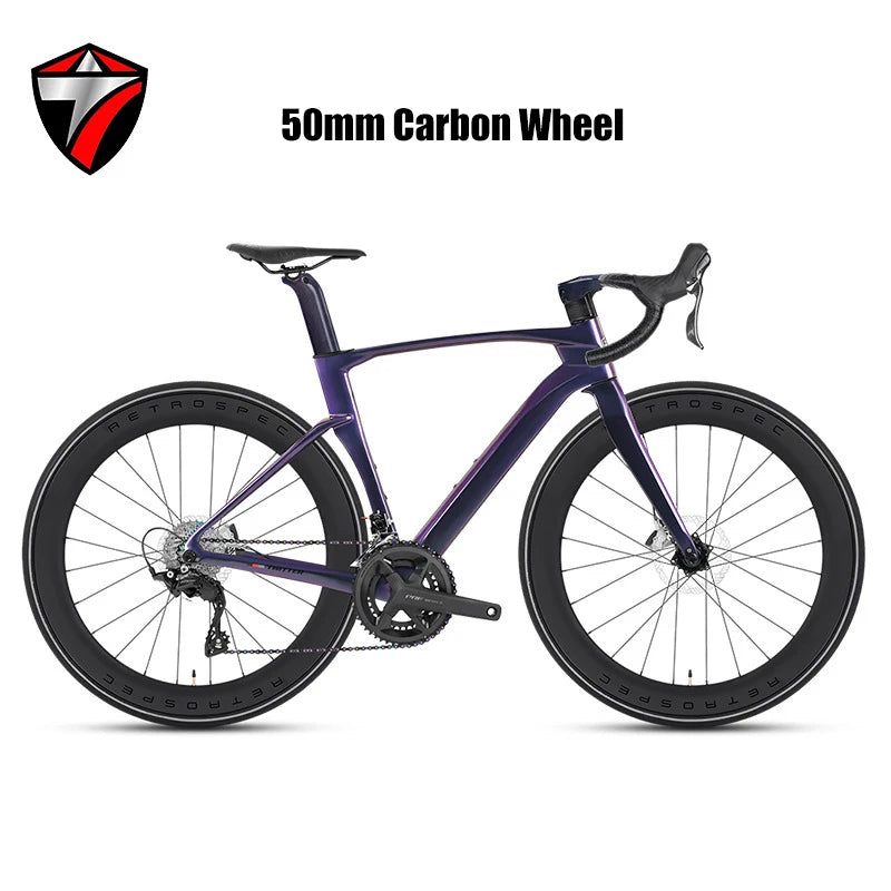 TWITTER New CYCLONE RS-24S Shift+105 Derailleur Carbon Road Bike 4-Pistons Oil Disc Brake Racing Bicycle 700*28C for Men Women