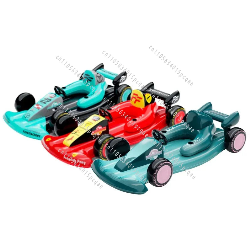 Water Inflatable Sports Car Floating Row Bed Racing Kart Floating Boat Backrest Air Cushion Swimming Pool Party