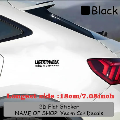 1PC Walk Freely Japanese Style Waterproof Vinyl Sticker For Car Motorcycle 2D Flat Decal
