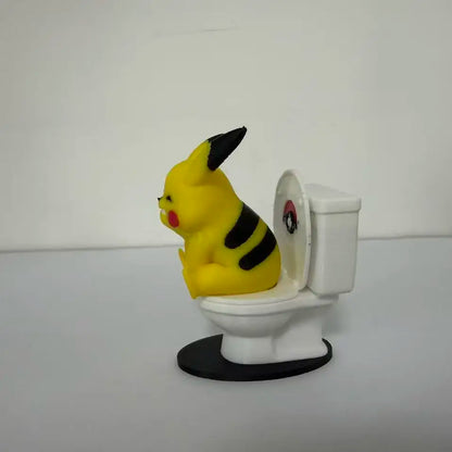 Pokémon Toilet‑Shaped Desktop Ornament Funny Novelty Decor Figurine Trendy Ins Style Holiday Present for Friends Colleagues