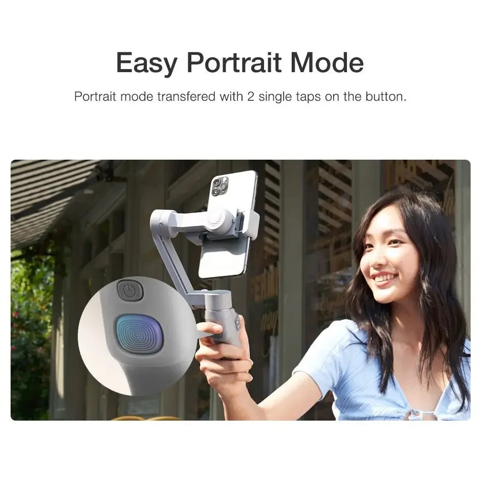 ZHIYUN Official SMOOTH Q3 3-Axis Smartphone Gimbal Handheld Foldable Stabilizer With Fill Light Auto Tracking for IPhone/Android