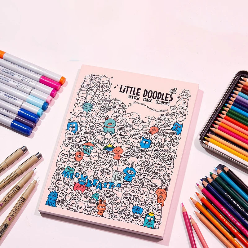 1 PCS Decompression Graffiti Book Containing Exquisite Graffiti Patterns for You to Trace and Color Aiming to Provide Creativity