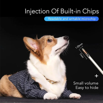 100Pack Animal EM4305 Microchip International Standard 134.2KHz FDX-B Pet Identification Chip Syringe Dog Microchip