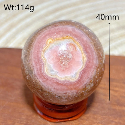 High Quality Natural Crystals Argentina Rhodochrosite Druzy Sphere Healing Gemstones Home Decorations Room Decor Jewelry Gift