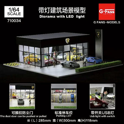 G-Fans 1:64 Tofu Shop header D Car Model scene Garage Storage ornaments Car model display, Boy toys.