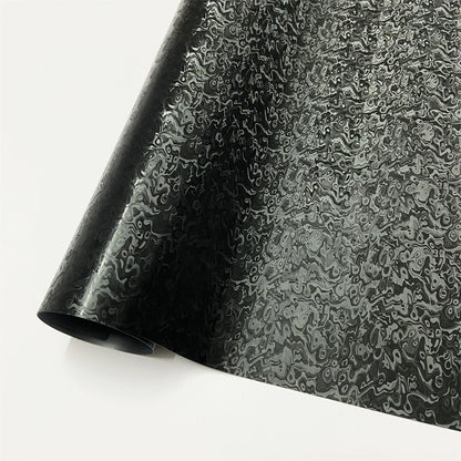 Black Forged Carbon Fiber Vinyl Wrap Cosmic Hex Carbon Car Wrapping Film For Interior & Exterior Vehicle Motorcycle