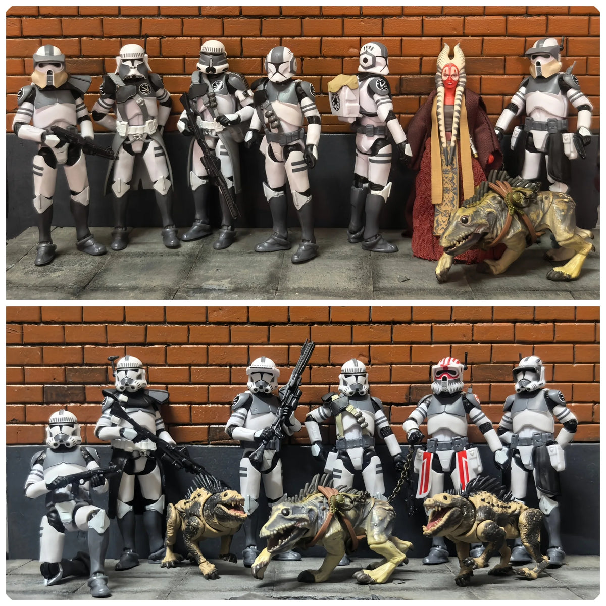 Star Wars 3.75 Inch Trooper 1/18 Shock Coruscant Guard Kamino Clone Sergeant Hound Fox Action Figure Toys Model Loose