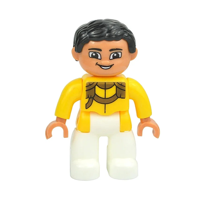 Figures Dolls Big Size Building Blocks Family Action Workers Doctor Police Farmer Compatible Large Bricks Duploes Kid Toys