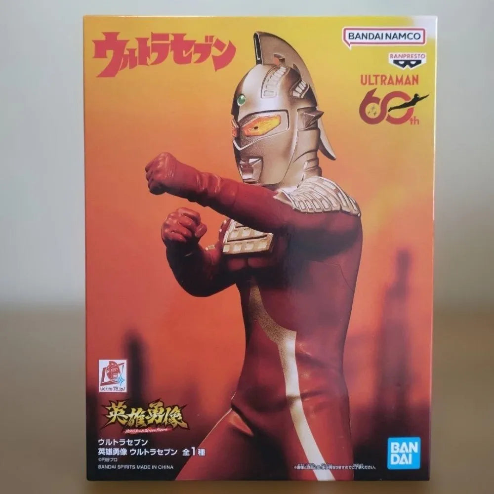 Original Banpresto Hero's Brave Statue Ultraman Seven 60Th Anniversary Prize Figure Anime Figure Collectible Model Toy In Stock