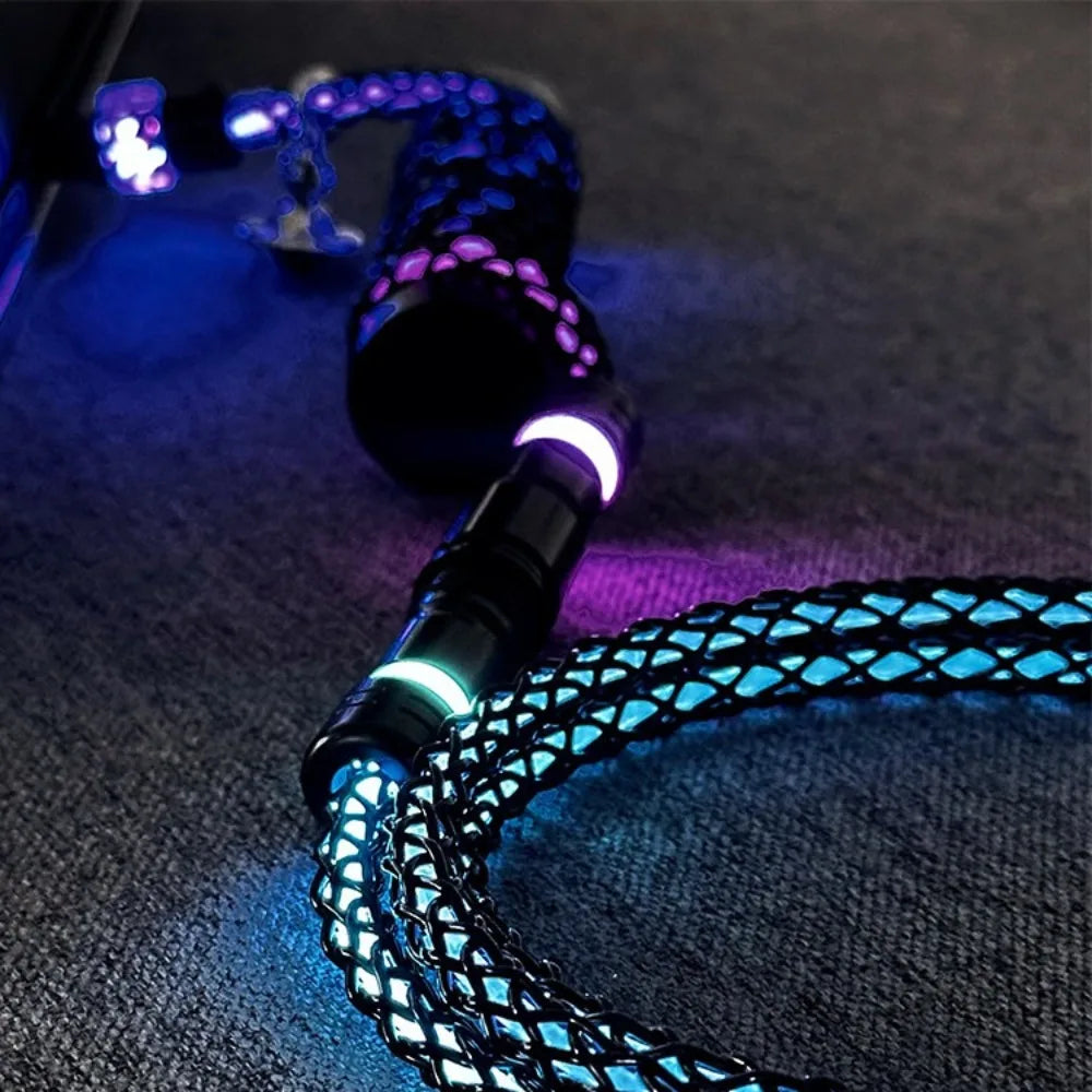 UNKNOWN D38 Magnetic Keyboard Cable 1.3m USB to Type-C Single Crystal Magnetic Controllable Lights 8K Custom Pc Accessories Gift