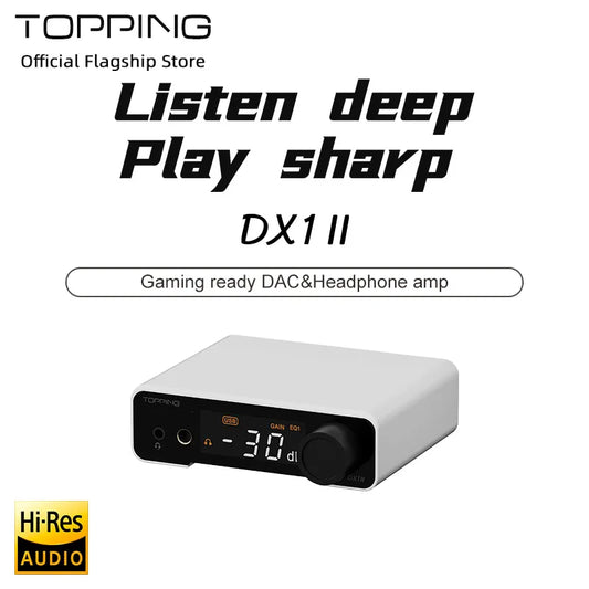 TOPPING DX1 II Gaming ready DAC&Headphone amp ES9039Q2M DAC Chip 10-Brand High-Precision PEQ  Balance Line Out DNR 128dB DSP