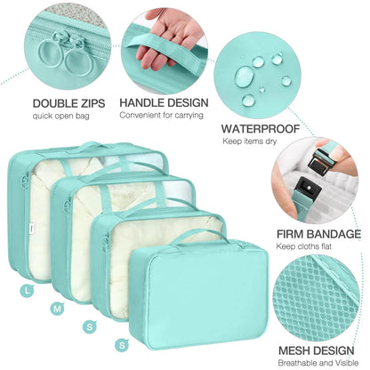 7 Pcs/Set Travel Organizer Storage Bags Suitcase Packing Cubes Set Cases Portable Luggage Clothes Shoe Tidy Pouch Folding.-zmt