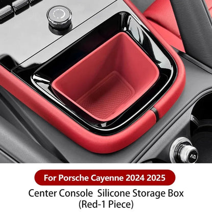 For Porsche Cayenne 2024 -2026 Silicone Car Cup Holder Center Console Organizer Anti Spill- Drink Holder Insert Auto Accessories