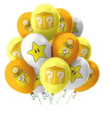 Set Luigi Mushroom Yellow Question Mark Latex Balloons Mario Balloon Set Peach Princess Happy Birthday Party Decoration Supply