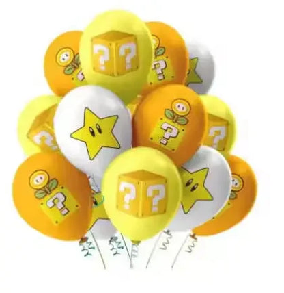 Set Luigi Mushroom Yellow Question Mark Latex Balloons Mario Balloon Set Peach Princess Happy Birthday Party Decoration Supply