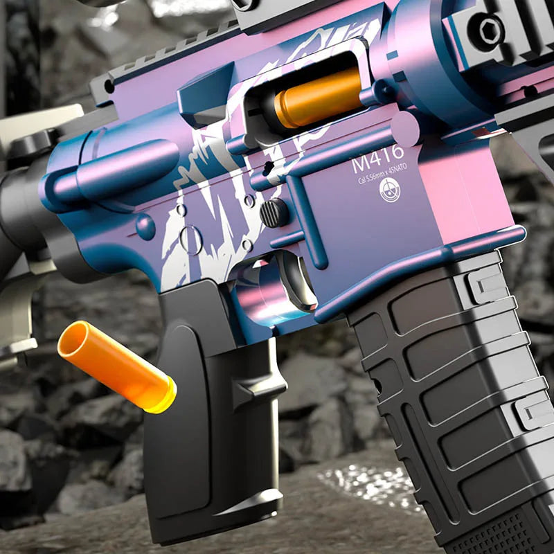 Manual Soft Bullet M416 Soft Bullet Gun Can Fire Submachine Gun Model  Toy Gun Action Loading Assault Rifle