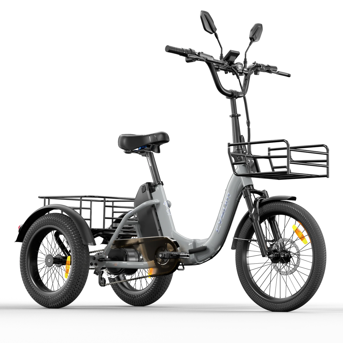 Electric Tricycle 750W Motor 48V 20AH Remover Lithium Battery Foldable 3 Wheel Electric Bike 16 Inch Fat Tire 100km Ebike