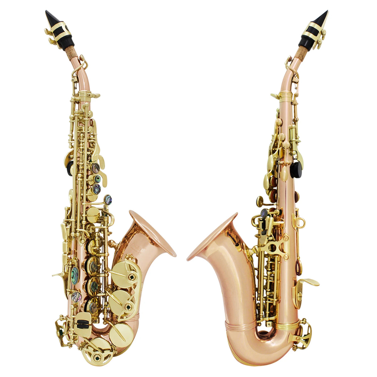 SLADE Soprano Saxophone Bb Flat Sax Brass Body Professional Woodwind Instrument with Case Reed Neck Strap Saxophone Accessories