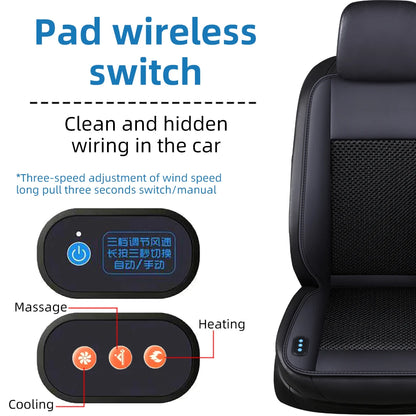 E-ACE 3-in-1 Large Truck 12V&24V Car Mounted Ventilation Cooling Heating Massage Seat Cushion Truck Blowing Cool Seat Cushion