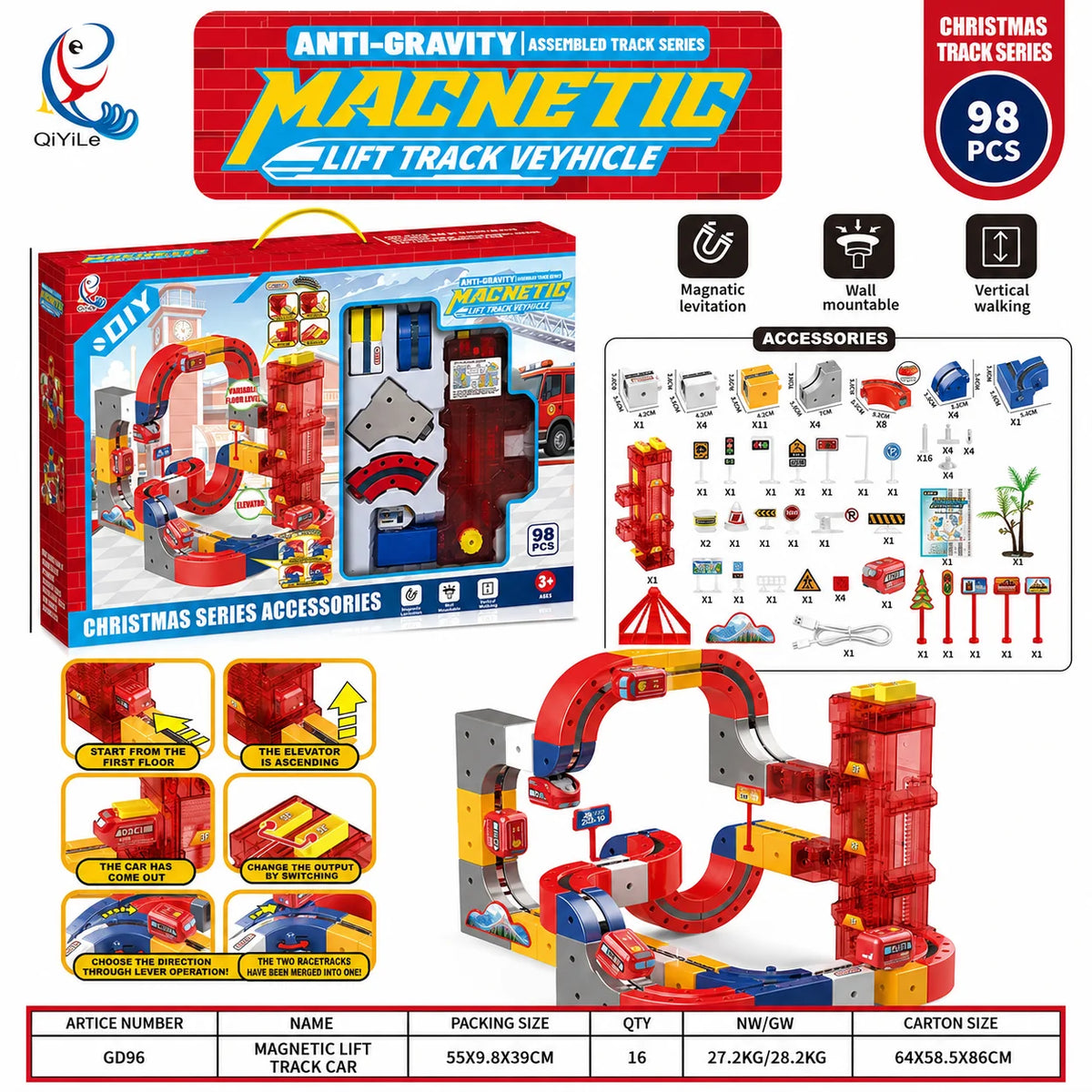 Magnetic Suspension Track Train Lifting Anti-gravity DIY Assembly Lift Railway Car 2026 New Educational Toys for Children Kids