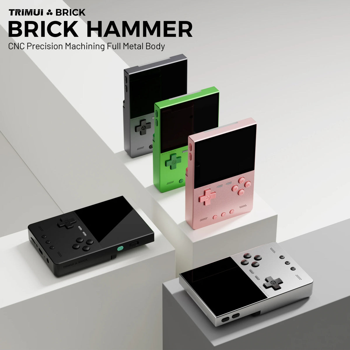 Metal Body Trimui Brick Hammer Console - 3.2" Ultra-Clear IPS Screen 3000mAh Open Source Handheld Retro Game Machine best Gift