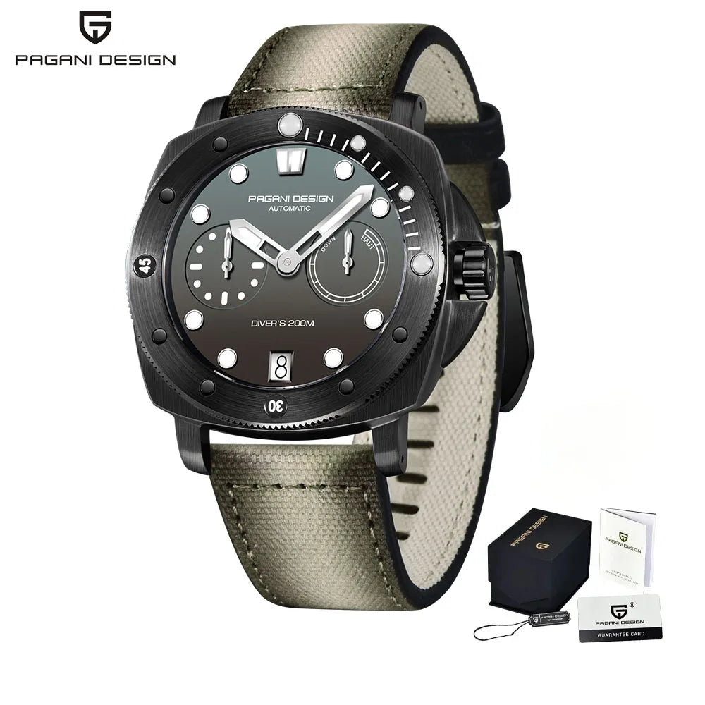 PAGANI DESIGN New 41mm Men's Automatic Mechanical Watch CAL. 2C22 Sapphire Glass Waterproof 200M Diving Reloj Hombre