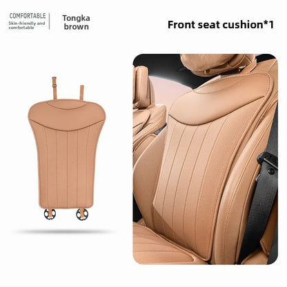 Luxury Sedan SUV Universal Nappa Leather Car Seat Cover Comfortable Memory Foam Perforated Leather Cushion Car Seat Protection