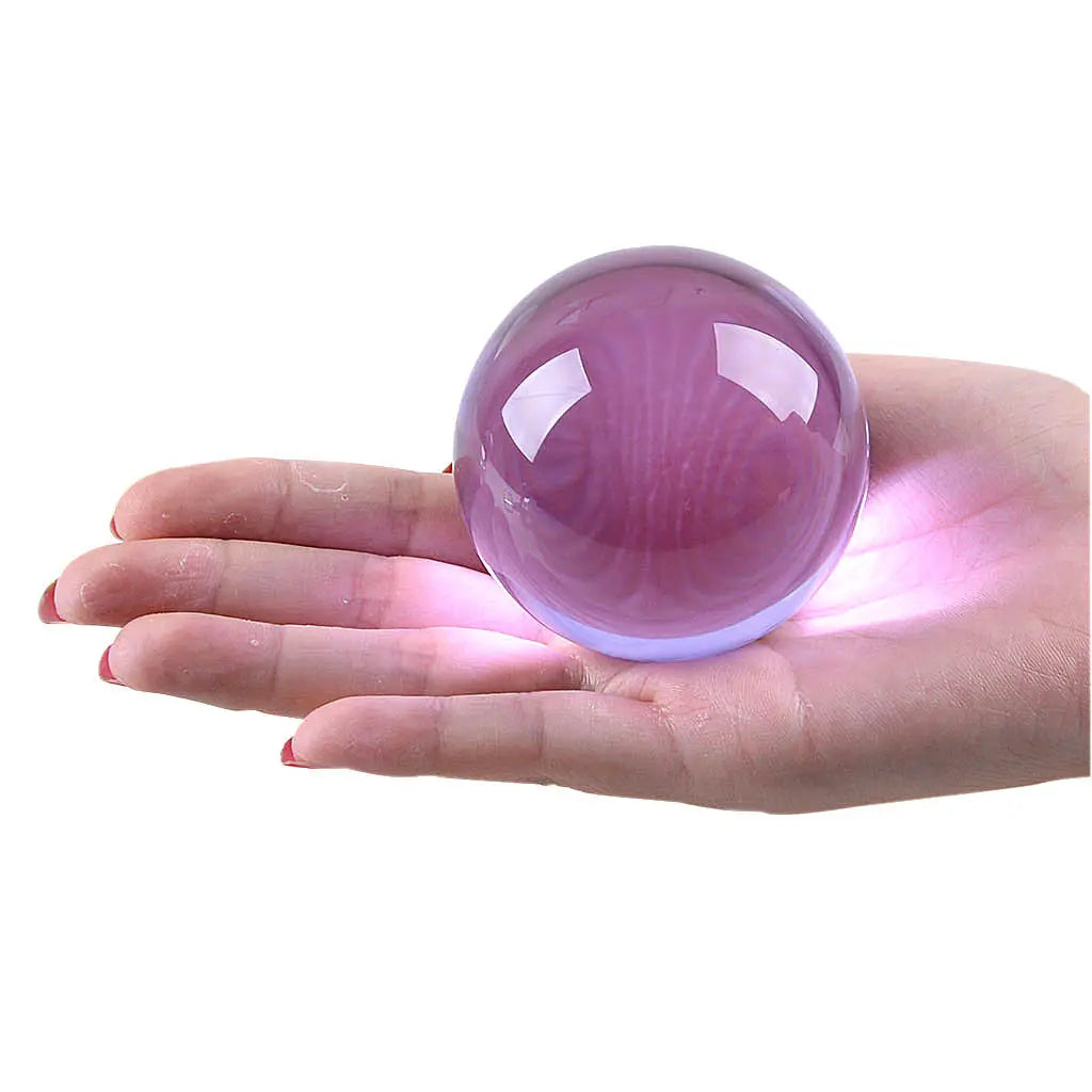 Asian Rare Natural Quartz Purple Magic Crystal Healing Fenshui Glass Ball Sphere 30/40/50/60MM Living Room Decoration