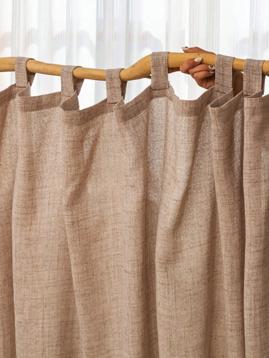Japanese cotton and linen textured natural wood and linen gauze sling curtains bedroom, living room, balcony gauze curtains