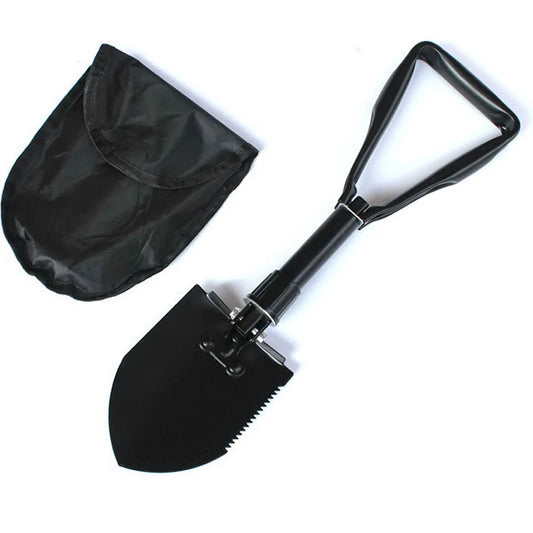 Multi-functional Folding Shovel High Carbon Steel with Storage Bag Truck Mounted Shovel Thickened Camping Shovel Outdoor Field