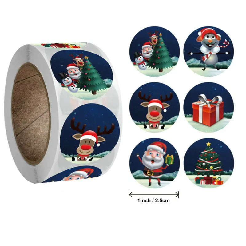 Christmas gift stickers decorative sealing sticker Merry Christmas Reward Self-adhesive labels  Day party