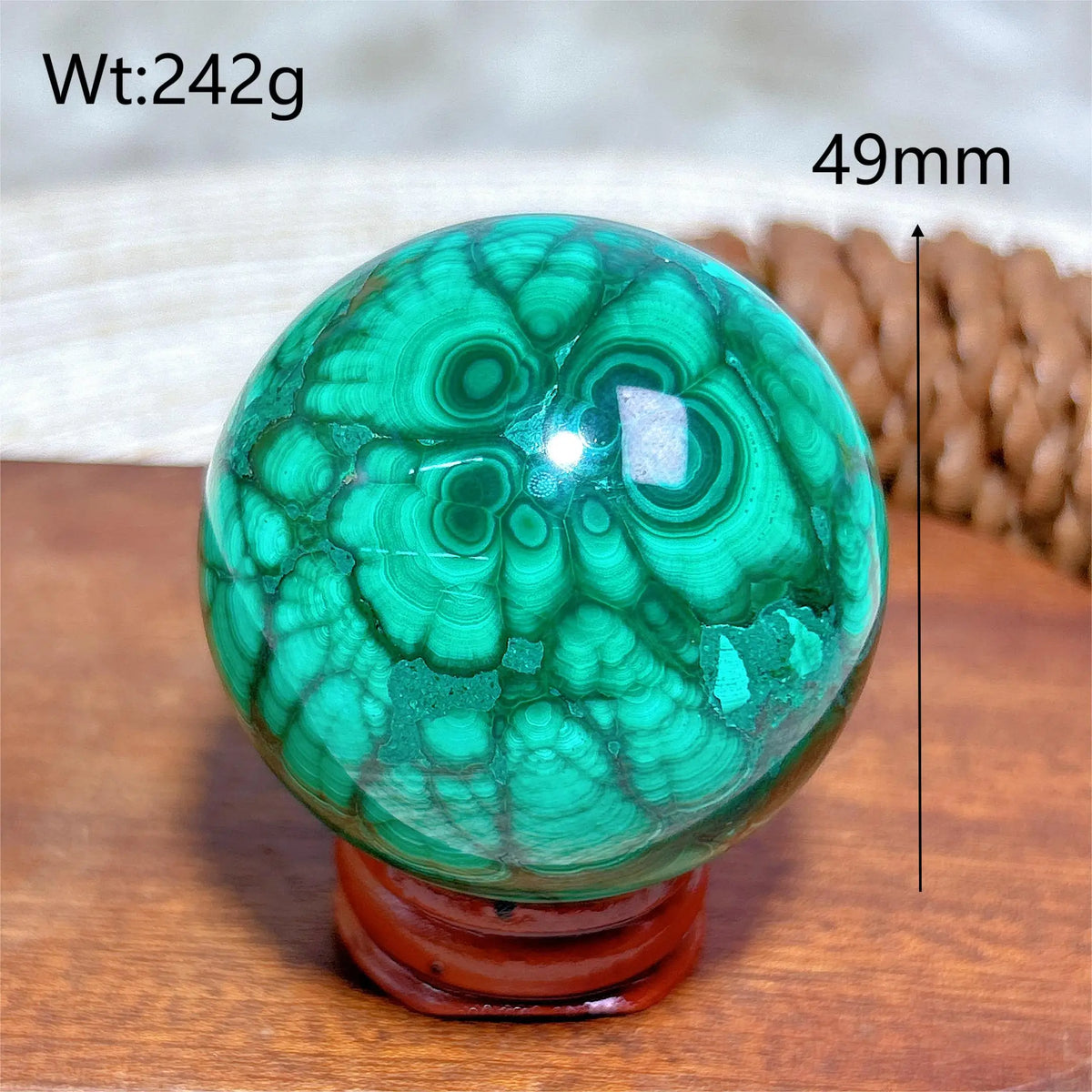 Malachite Pattern Sphere Ball Gemstones Reiki Energy Ore Natural Crystals Healing High Quality Home Decorations Room Decor Gift