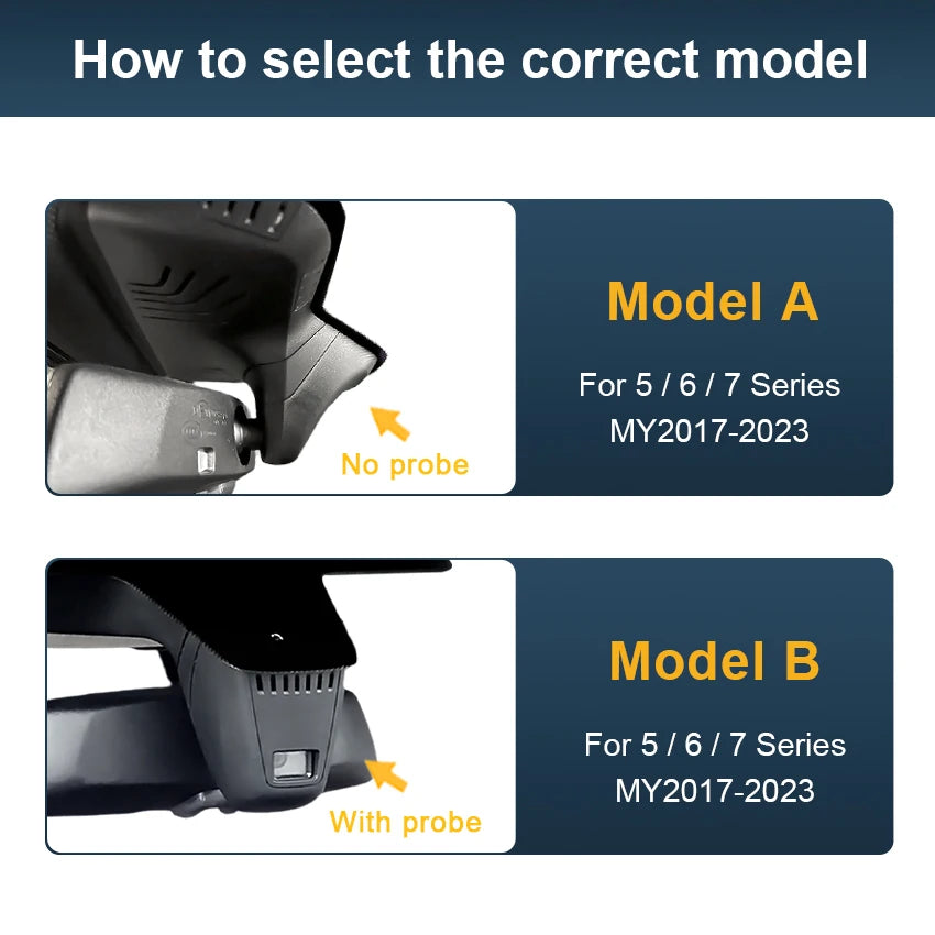 For BMW 2017-2023 G30 G31 G38 G11 G12 G32 M5 F90 5 Series 530i 540i 520i 520d 530d 540d FHD Wifi Car DVR 4K Dash Cam Camera