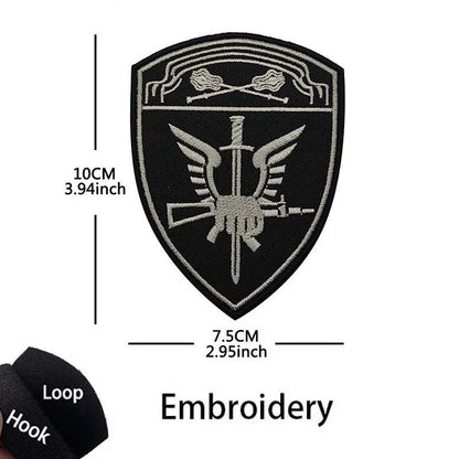 Russian Eagle Flag Emblem Russia Soldier,Knights Clothes Applique Embroidered Patch,Reflective Badges Military Tactical Stickers
